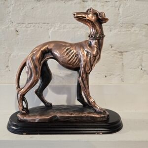 Copper, bronze Greyhound, Whippet, Italian Greyhound statue